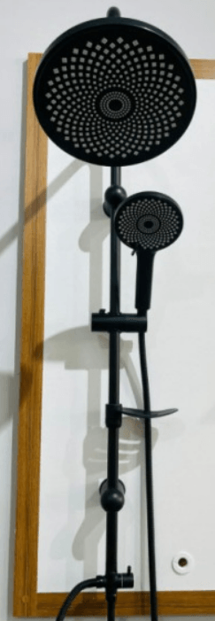 KAS Сет за туширање со горна ружа Korindon black