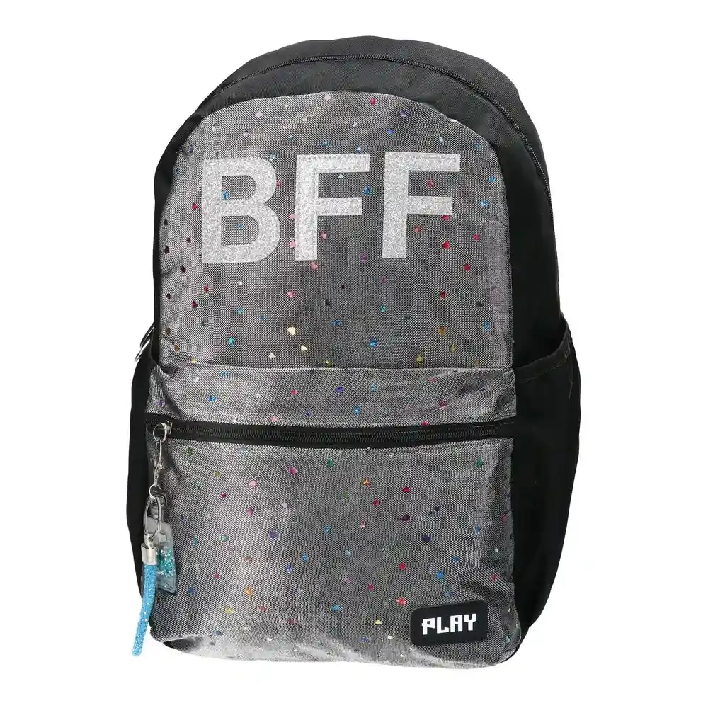 PLAY Поп моден ранец за девојчиња, сребрен