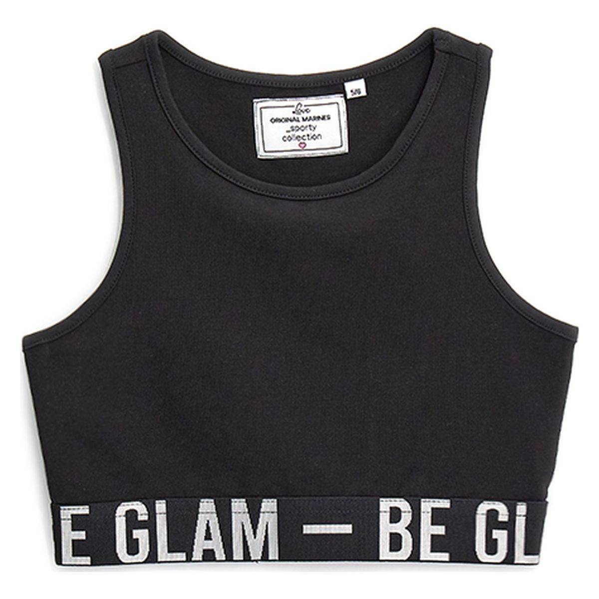 ORIGINAL MARINES Топ маица за девојчиња, Црна