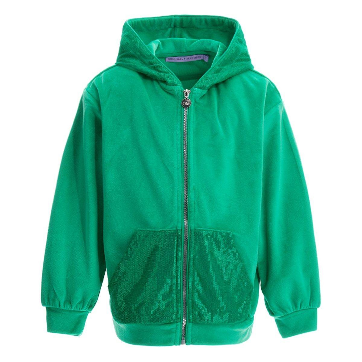 Original Marines Женски дуксер со капа, зелен