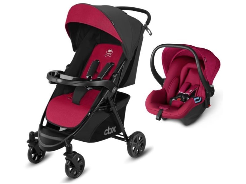 Cbx Количка 2во1 Woya Travelsystem - Crunchy црвена
