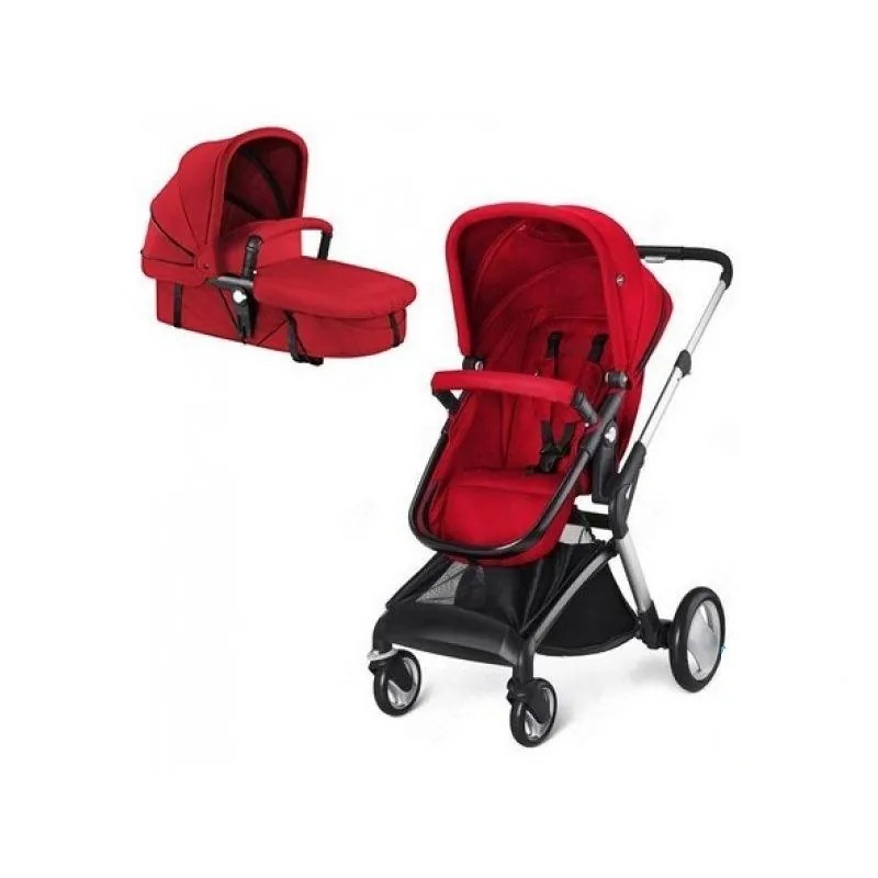 Cybex Количка за бебе Cura silver rims / Rumba Red-dark red