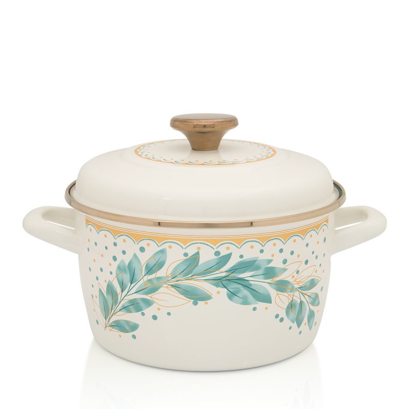 METALAC  Тенџере длабоко имеприал 20цм/3.5л со капак декор 3223