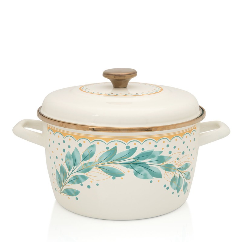 METALAC длабоко тенџере имеприал 24цм/6л со капак декор 3223