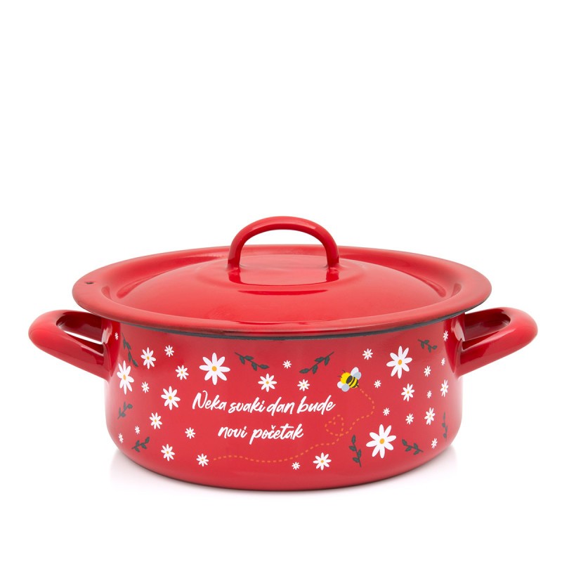 METALAC  Тенџере класичен  плитко 20цм/2.8л со капак декор 3321