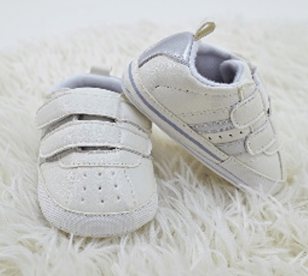 Детски Патичиња Бели Со Сребрено