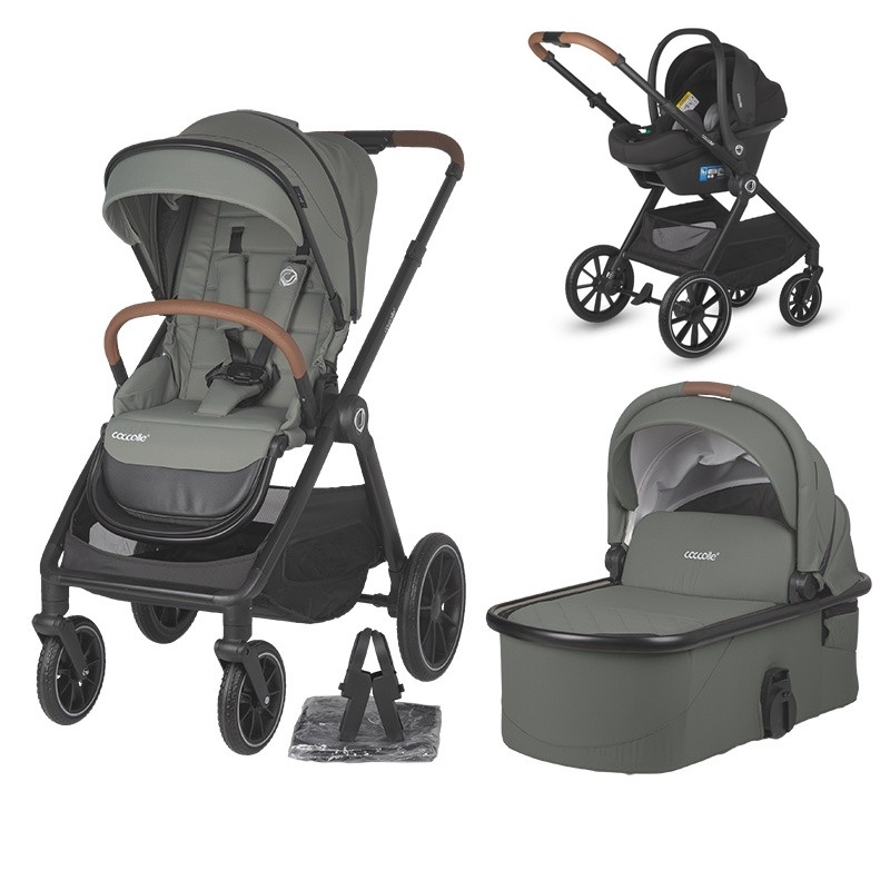 COCCOLLE Количка ASPEN Travel Sistem 3 in 1 Moss Зелена