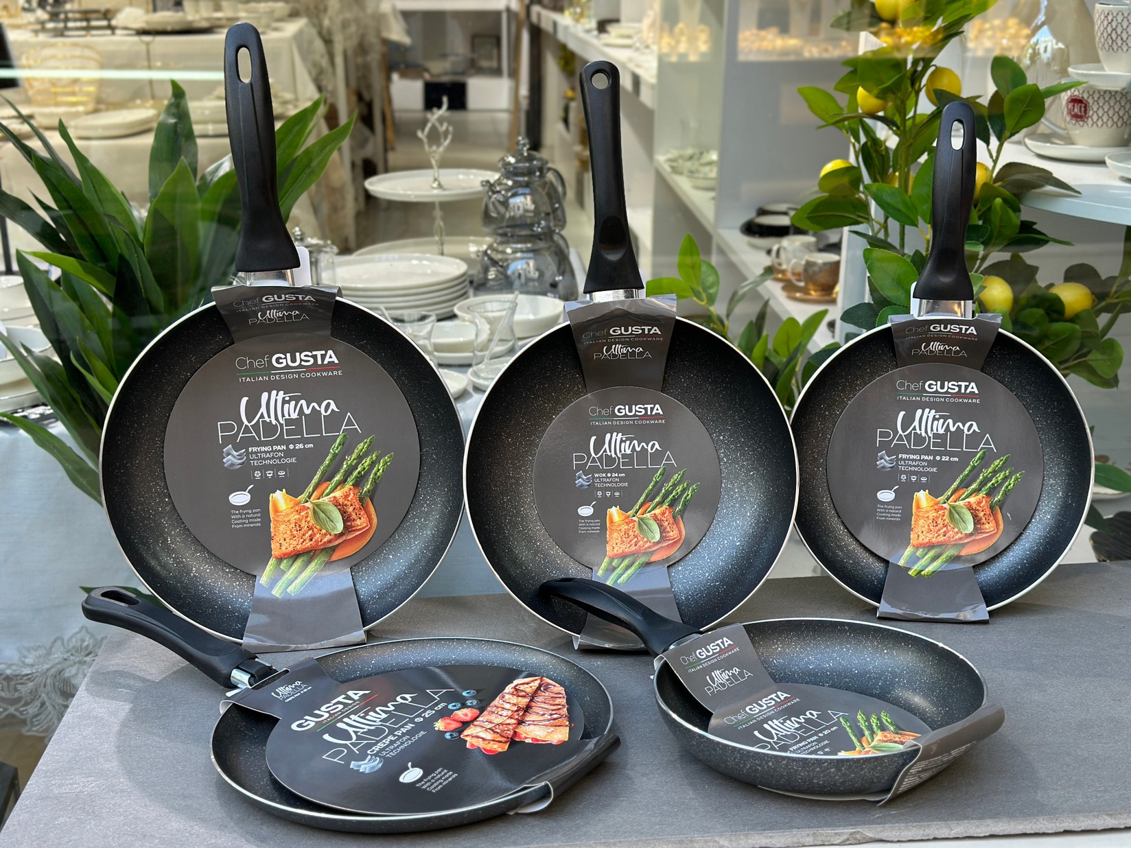 CHEF GUSTA Сет Гранитни Тави 4 + 1 Гратис 5/1