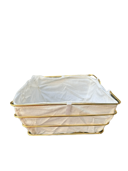 Метална Корпа Квадрат 22см, Бела