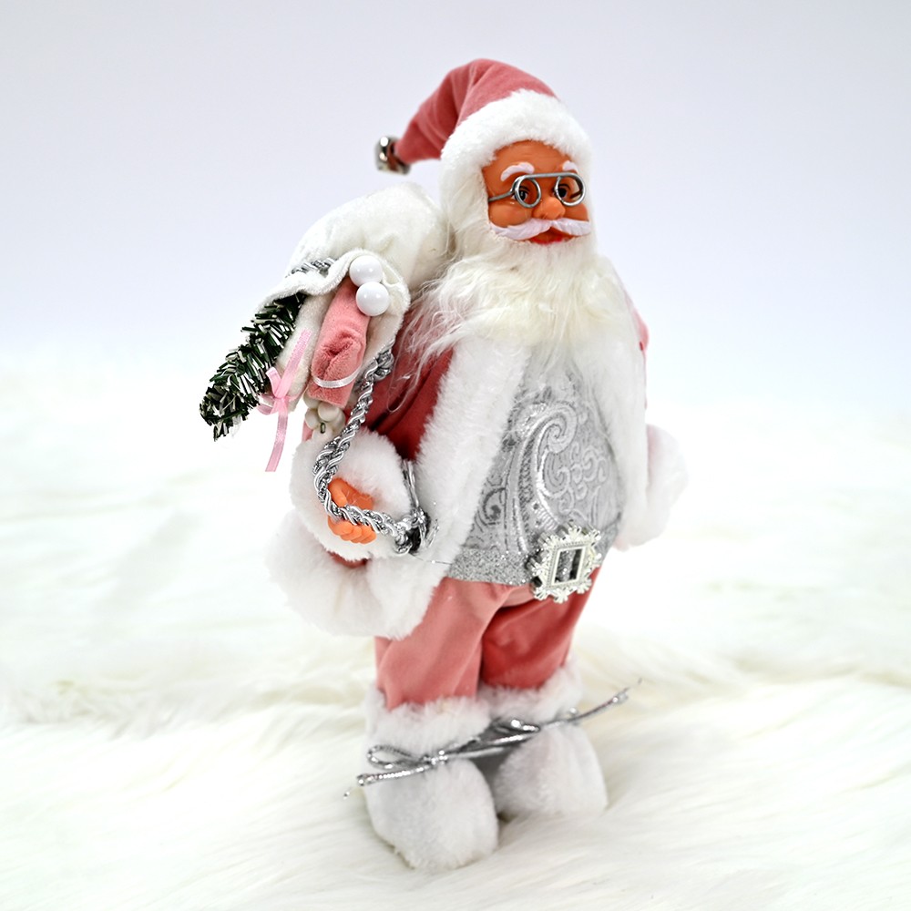 Новогодишен дедо мраз со крзно 30 цм