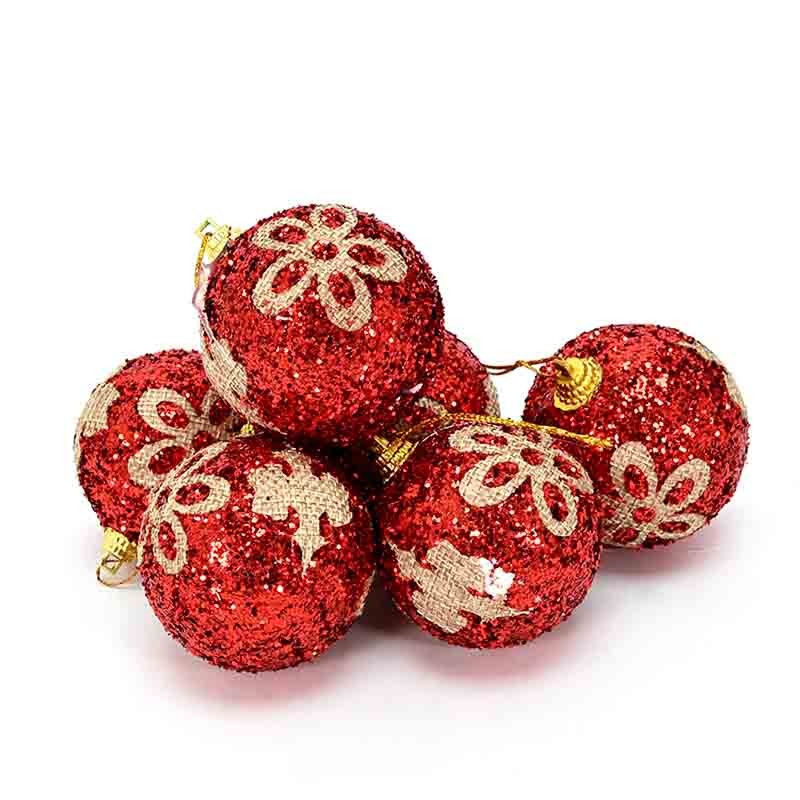 Новогодишни лампиони црвени 6/1 стиропор 6цм