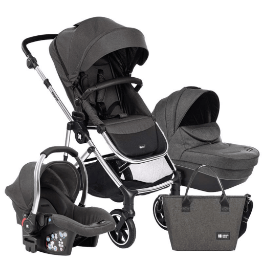 KIKKA BOO Количка Теа Темно Сива 2 Во 1 Со Корпа