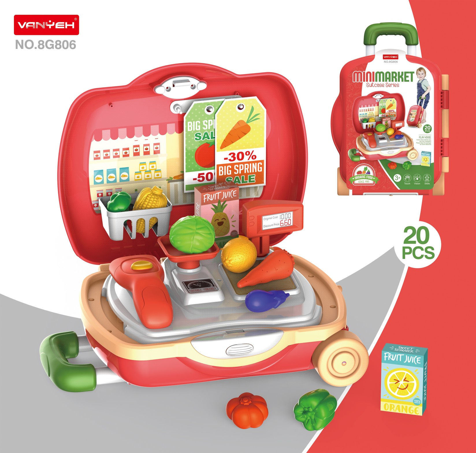 Куфер MINI MARKET со 20 парчиња