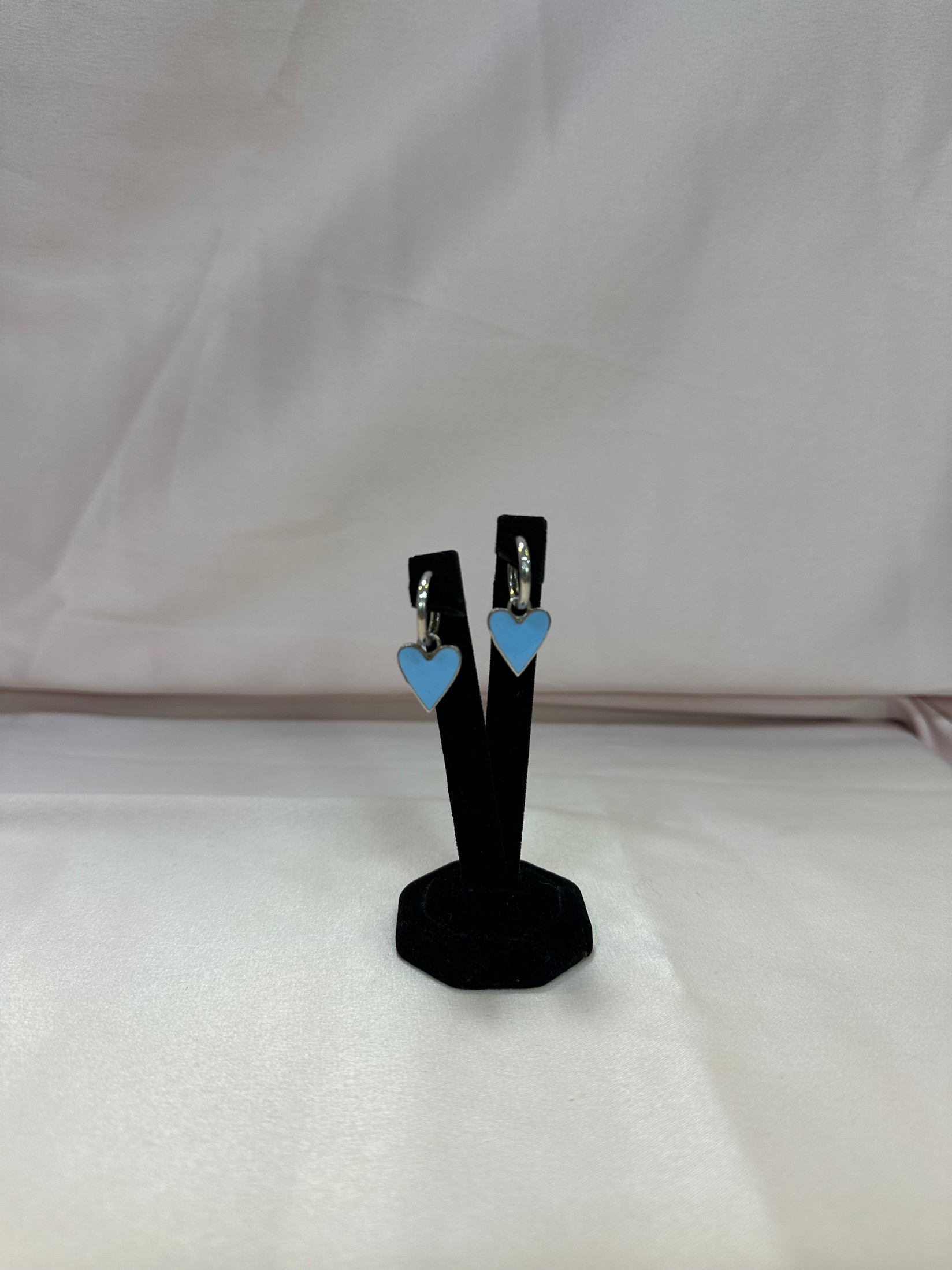 SILVER 925 Сребрени Обетки ало срце, Сина