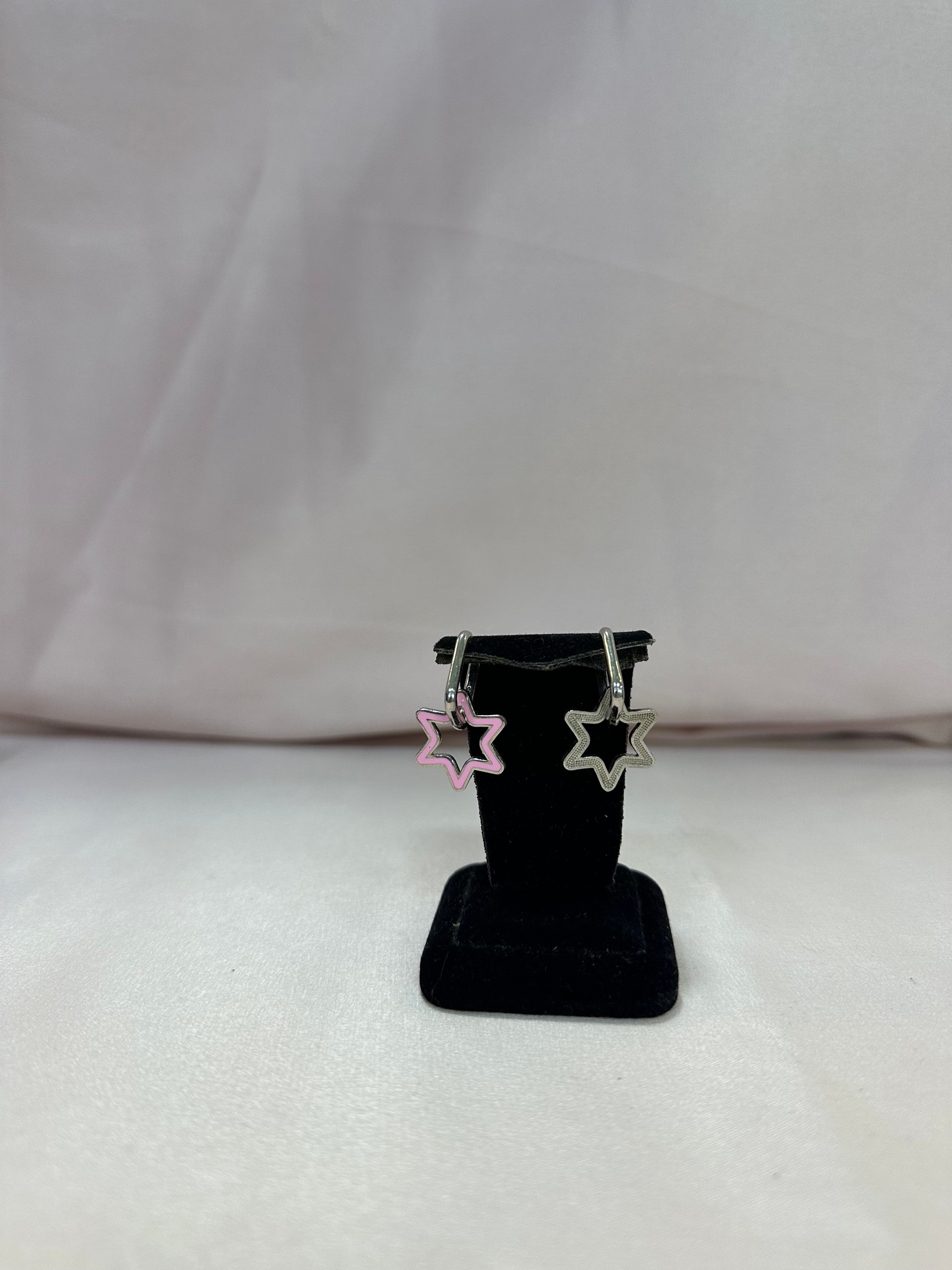 SILVER 925 Сребрени Обетки Dzвезда Двобојни, Розева