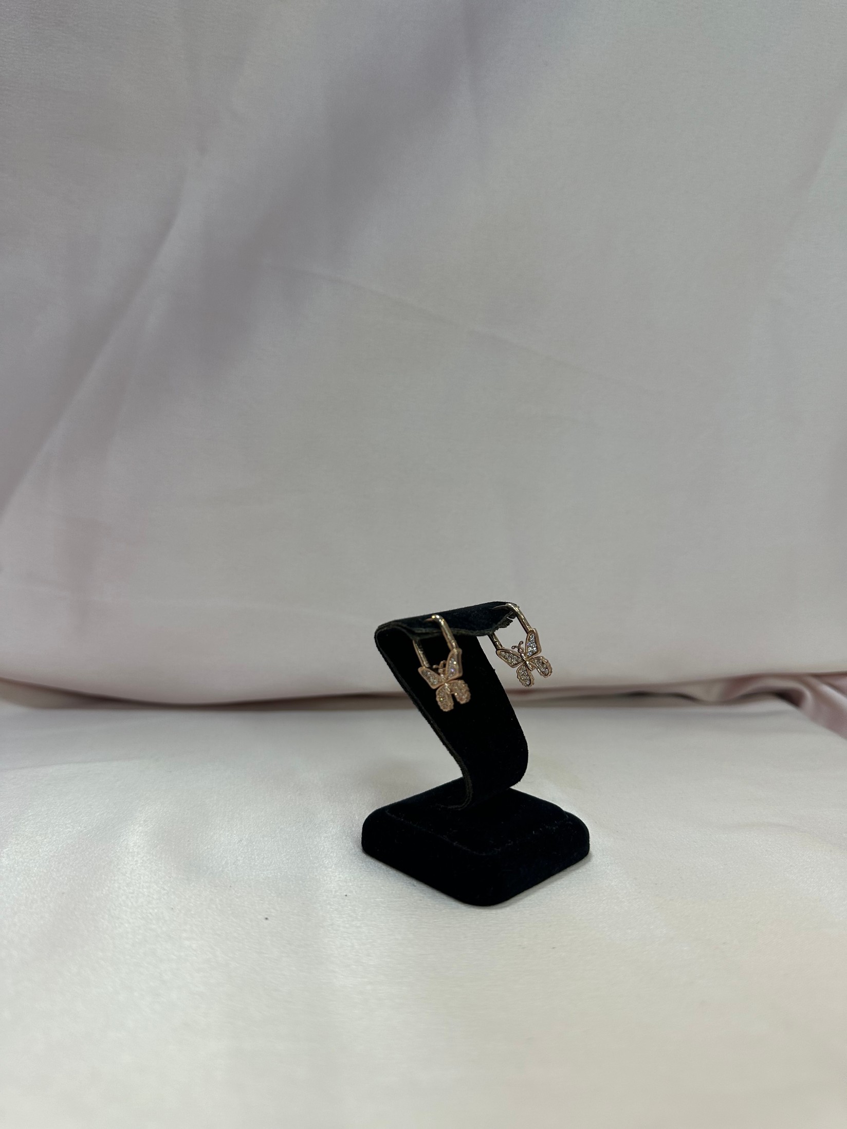 SILVER 925 Сребрени Обетки Пеперутка Циркон