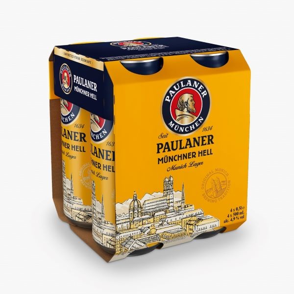 PAULANER Пиво лименки Munchner Hell 4x500ml