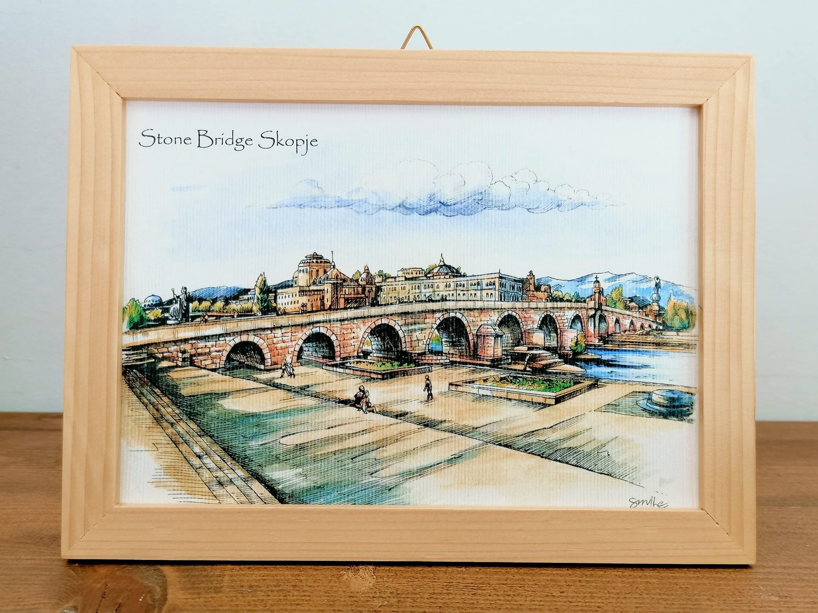 MACEDONIAN CORNER Слика графика во дрвена рамка