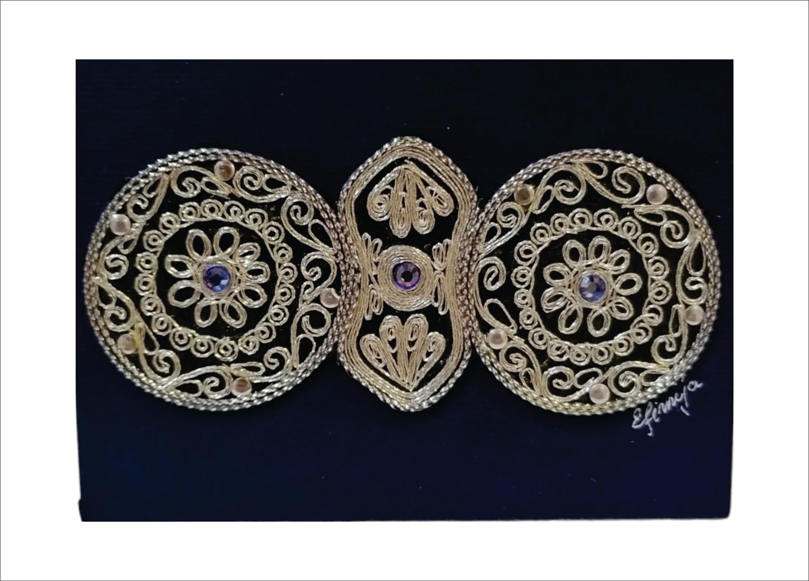 MACEDONIAN CORNER Магнет изработен во филигран техника од срмен конец