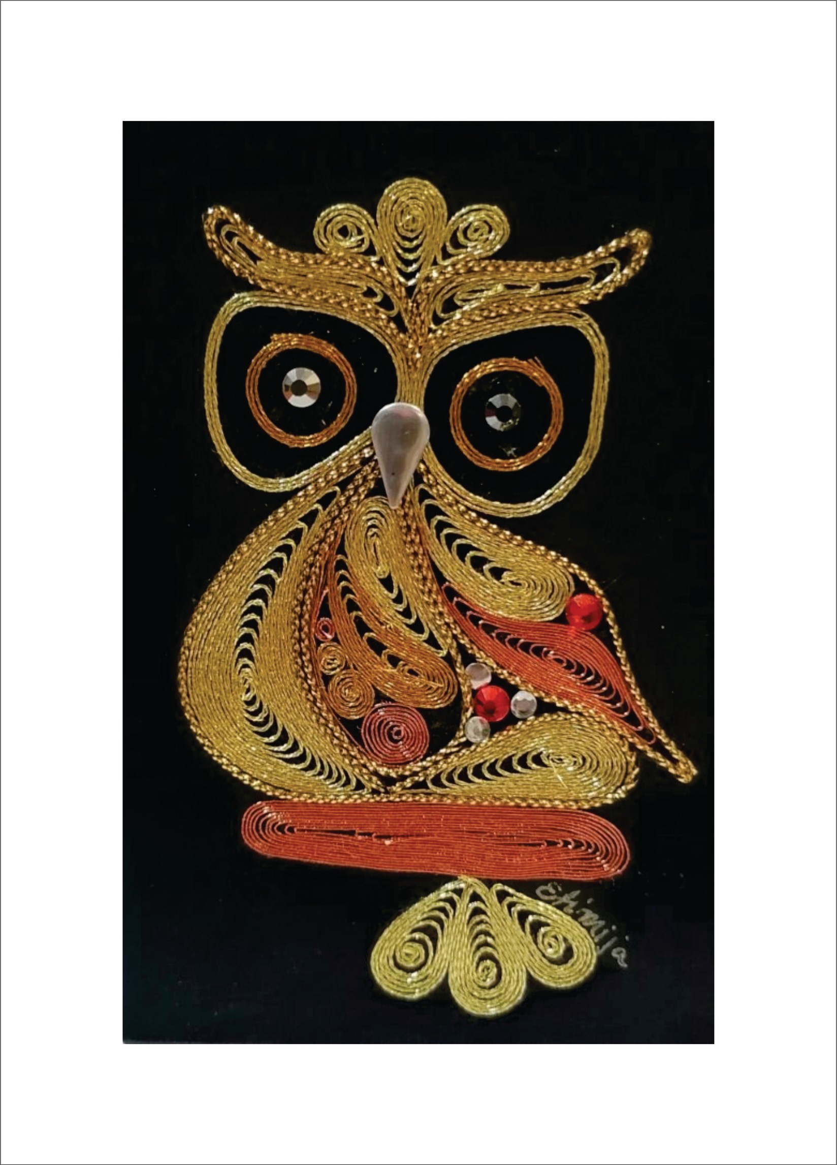 MACEDONIAN CORNER Магнет изработен во филигран техника од срмен конец со позлата