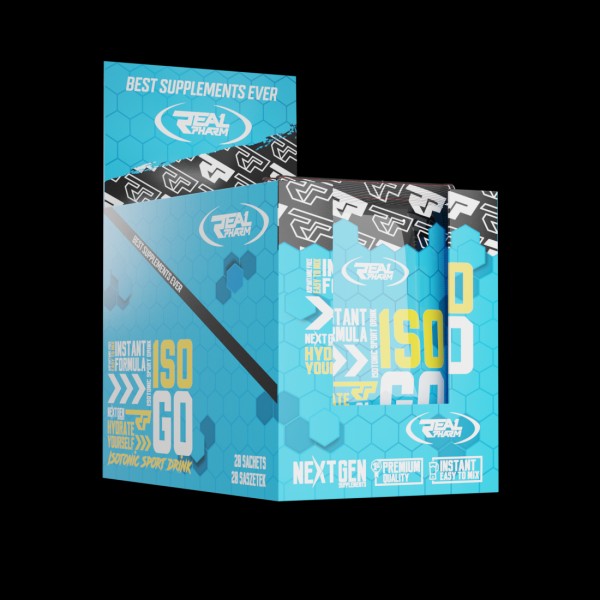 REAL PHARM Изотоничен пијалок во прав ISO GO 20X21г., портокал