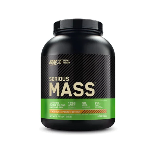OPTIMUM NUTRITION Гејнер SERIOUS MASS, чоко путер од кикирики, 2.7кг.