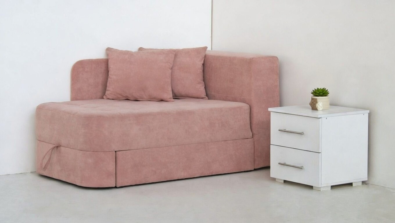 Треска Ед Пиколо Единечен Кревет, Розев, 200X80 Cm