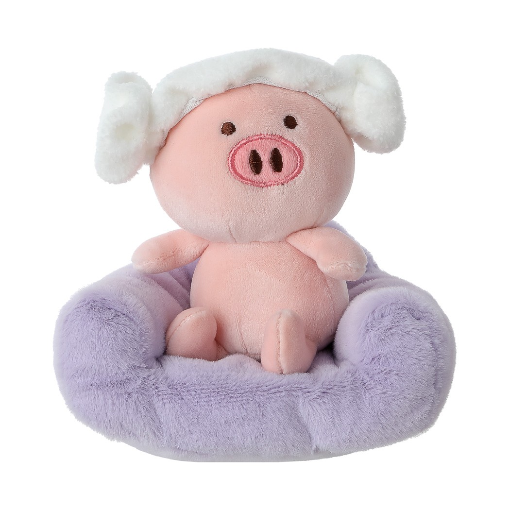 Miniso Играчка плишана прасе што седи - виолетово