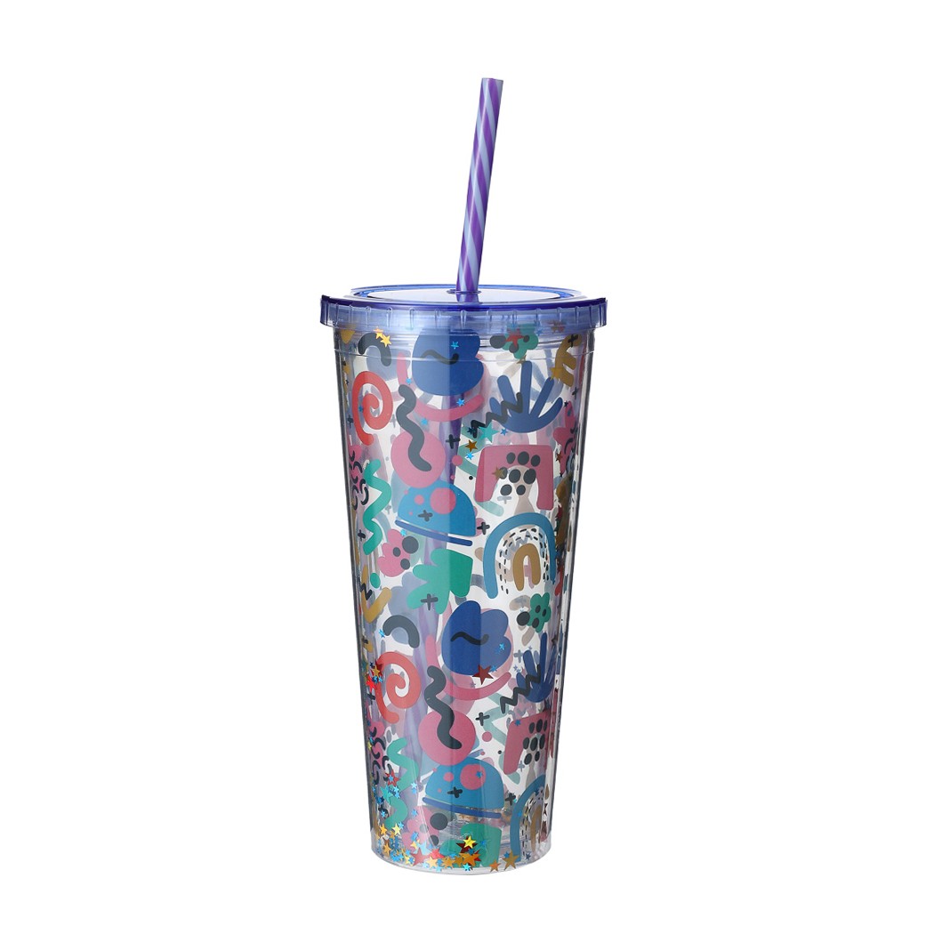 Miniso Чаша со цевка 660мл - линии