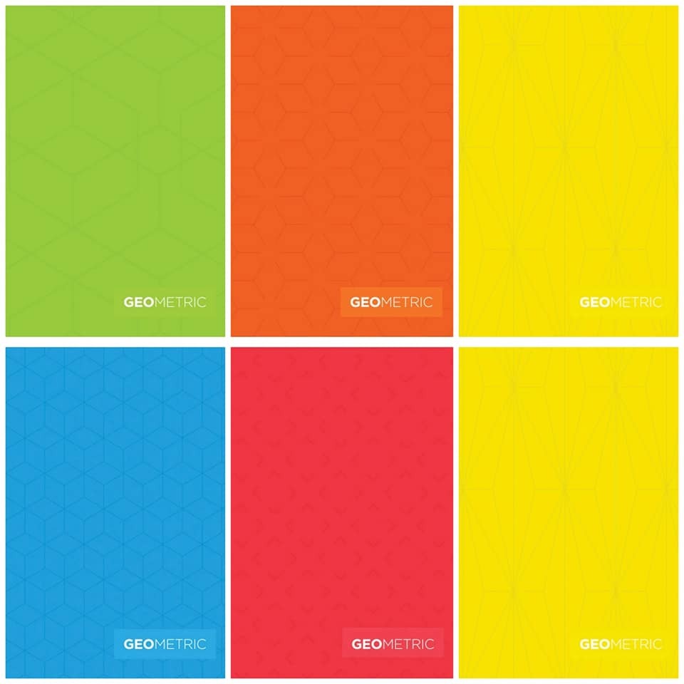 Тетратка Elisa Print, квадрати, A4, геометриска, 52 листа