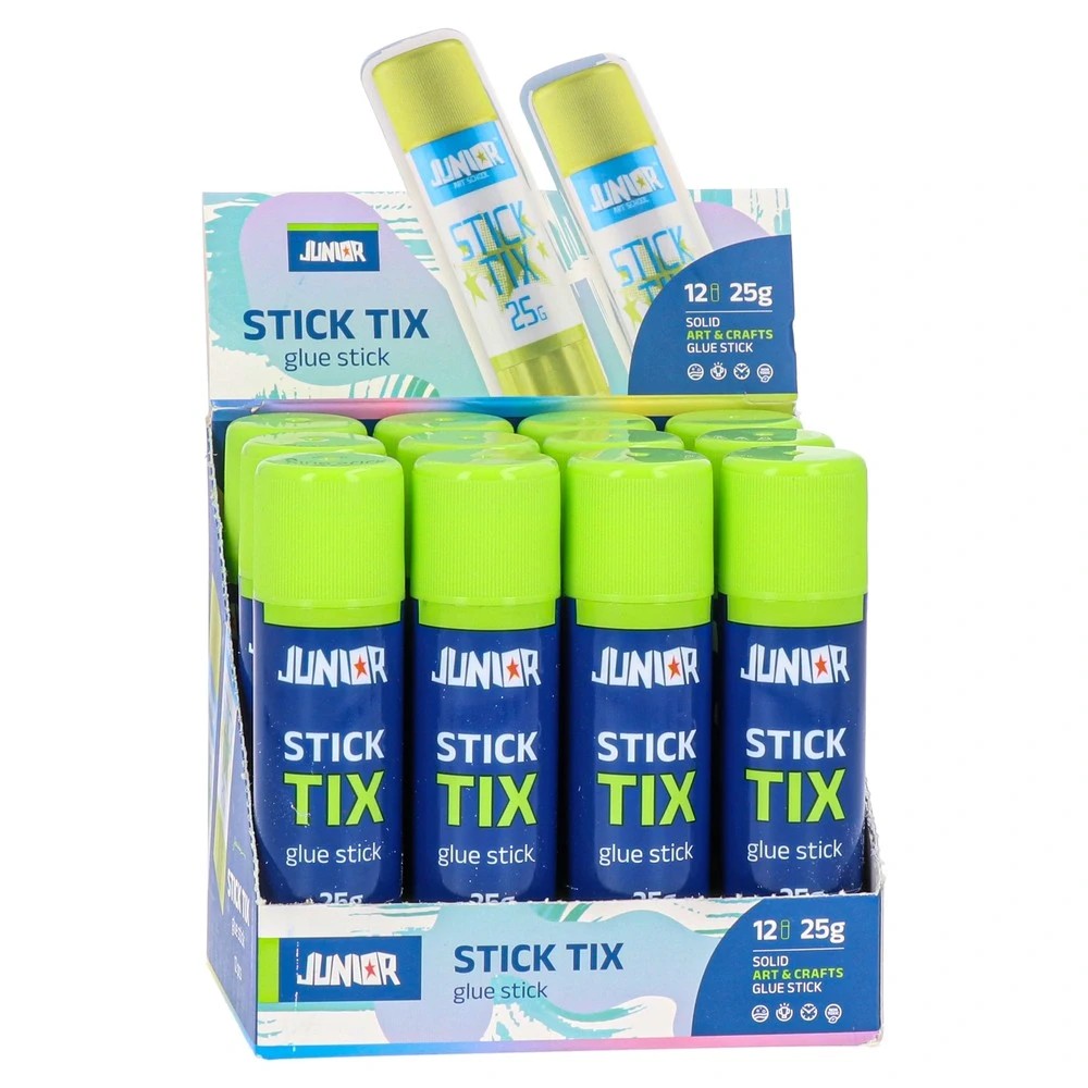 Junior Stick Tix, лепак стап, 25g, Бело