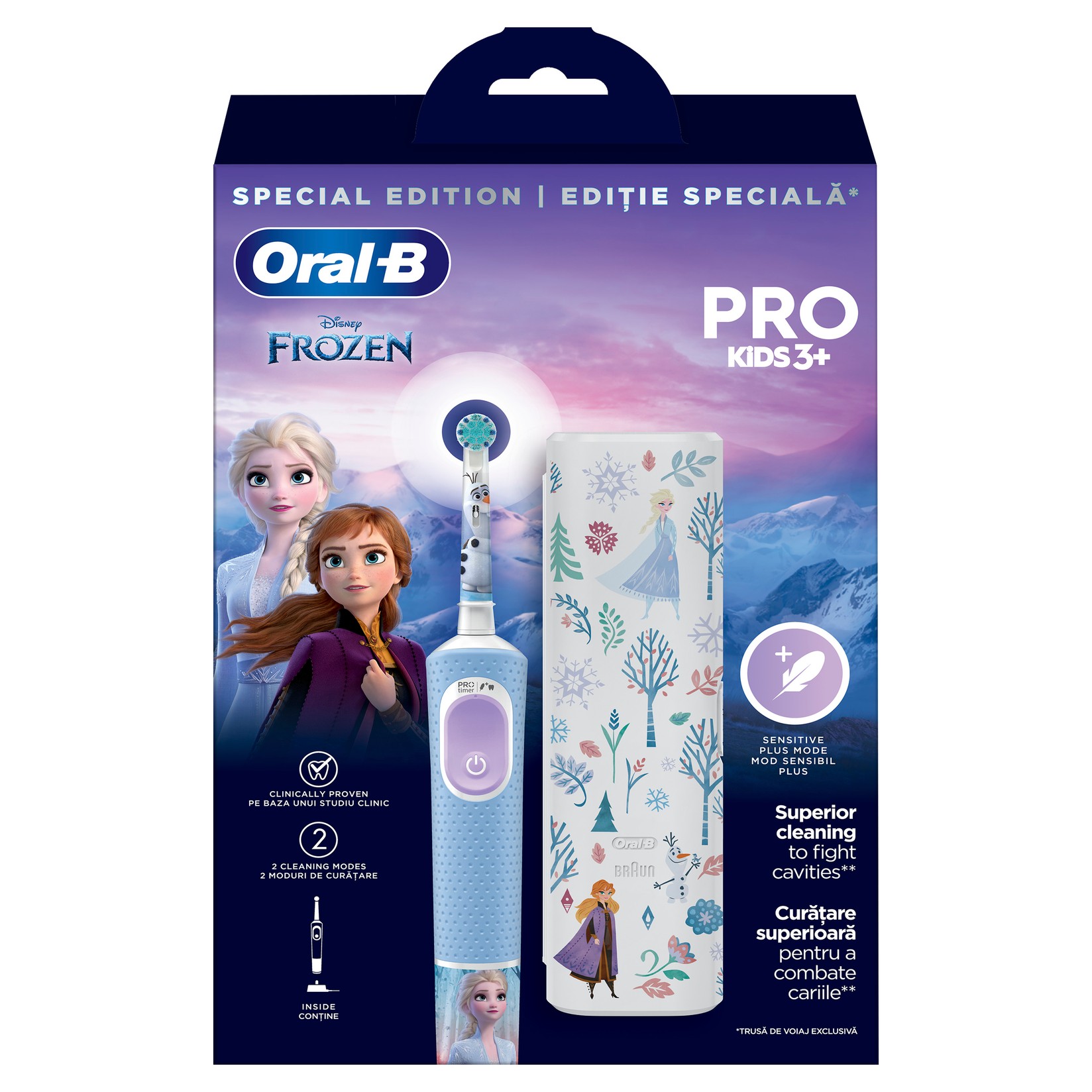 ORAL B Kids Frozen Детска електречна четка за заби + футрола
