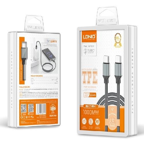 LDNIO USB Кабел Tip-C на Tip-C