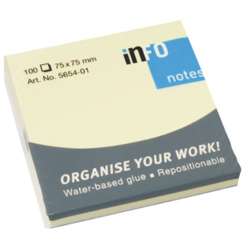 GLOBAL NOTES Мемо блок 75*75 100 Листа