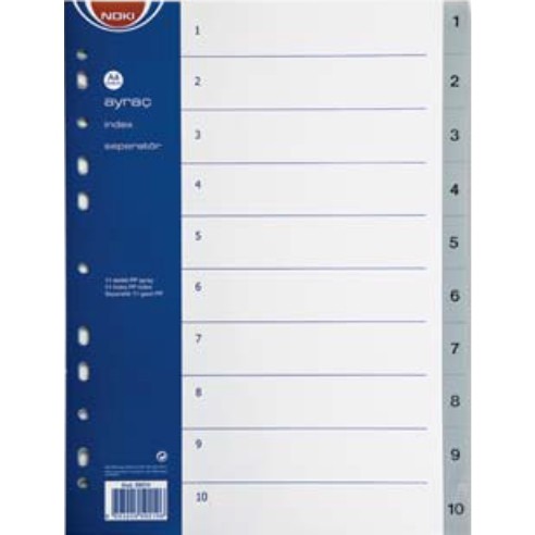 NOKI Разделник 1-10 бројки А4 пвц