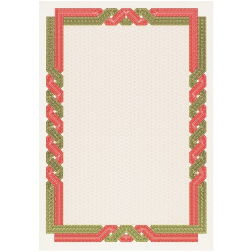 Хартија Осд 4057 А4 1/25 115Гр.За Сертификати Твин Спирал Црвен