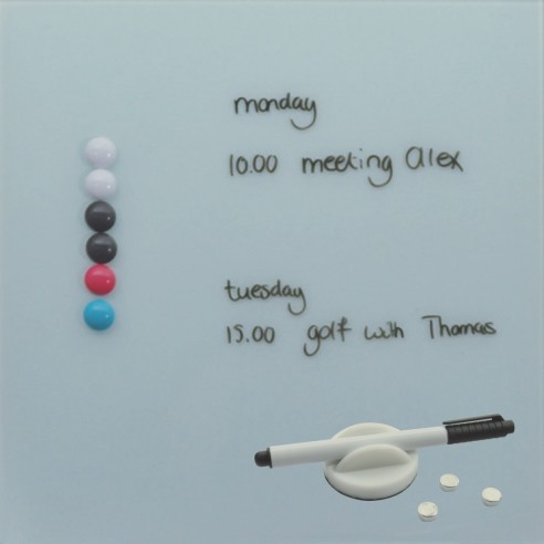 Табла стаклена-магнетна 4252-01-45*45 Бела