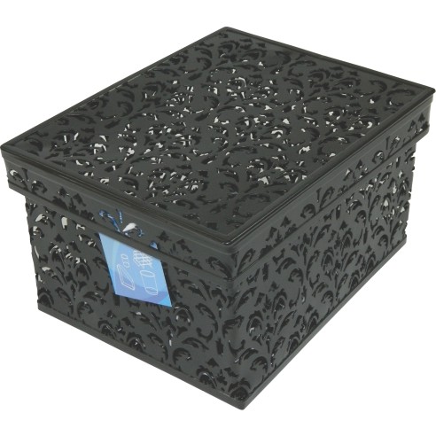 Кутија Метална Со Поклопец Аму 2903Х-245*195*138Мм Црна