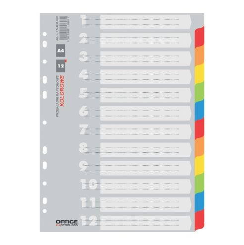 Разделник 12 бои А4 Картонски