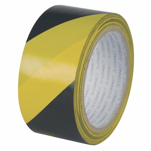 CONNECT Лента за предупредување 150мик 48мм*20м Црно-Жолта