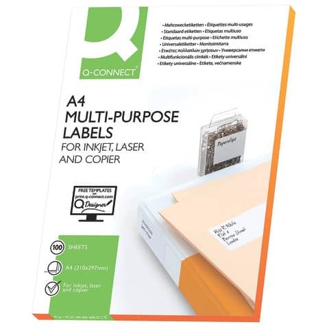 CONNECT Етикети А4 1/100 210*1485мм