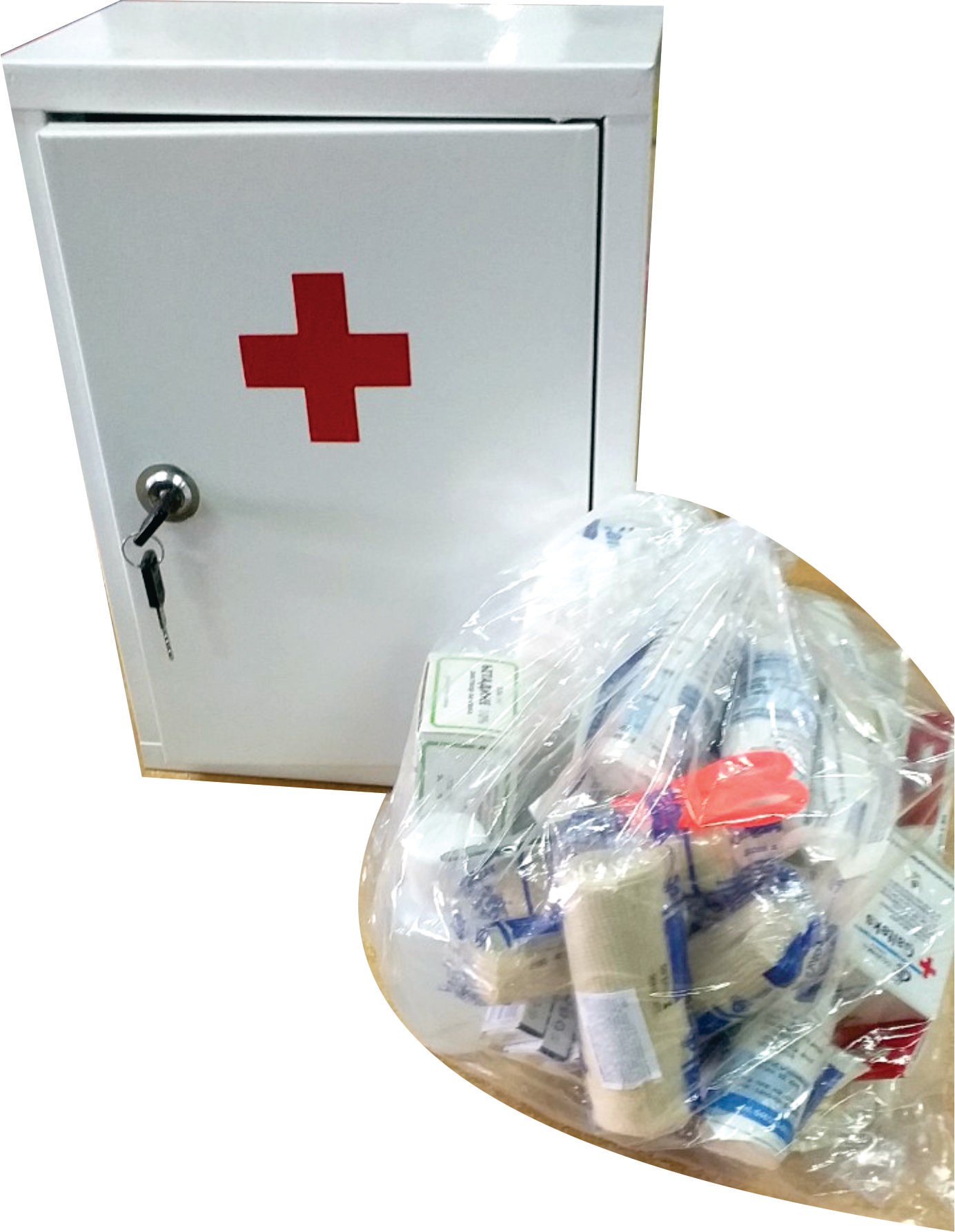 Прва Помош метална 25х15х33 полна