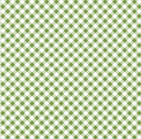 POL-MAK Салфети, 33*33мм, 1/20, Карирано-зелено, Maki, Slog 038103