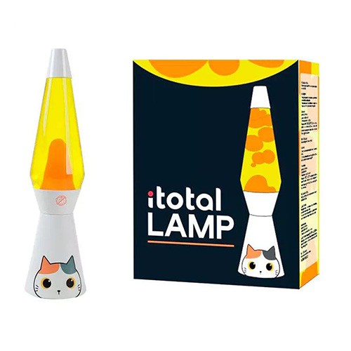 I-TOTAL Ламба Столна, 36 см , Со восок, Orange Cat, XL2806, Жолто/Портокалово