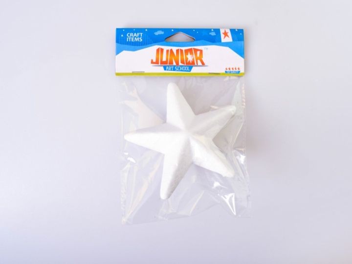STATOVAC Декорации, Ѕвезда, Стиропор, 12цм, 1/1, Crafty styro, 137733, Бела