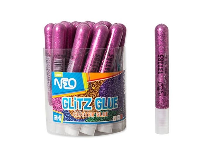 NEO SAZIO Лепак, Со Светки, 10мл, Neo Glitz Glue, 131185, Розева