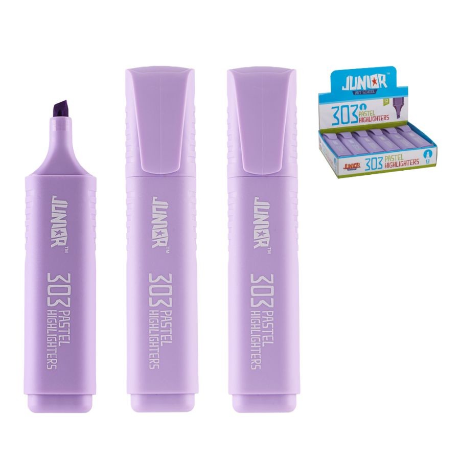 JUNIOR Текст Маркер, Со засечен врв, Pastel 303, 140094, Виолетова
