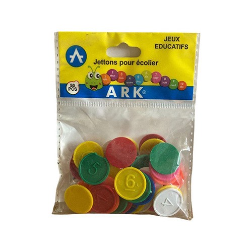 ARK Математички плочки, 50 парчиња, 074-50-R, Микс бои