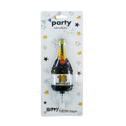 STATOVAC Роденденска свеќа, Шампањ (18ти Роденден), Fun Party, 710347