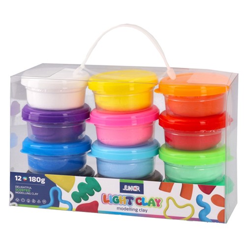 JUNIOR Тесто, За Моделирање, 180гр, Сет 1/12, light clay, 130785, Микс